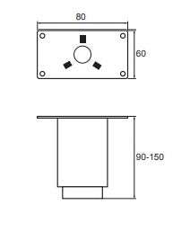 Pata Metalica para Muebles Regulable | BISON