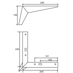 Pata Metalica para Muebles | Rock Larga
