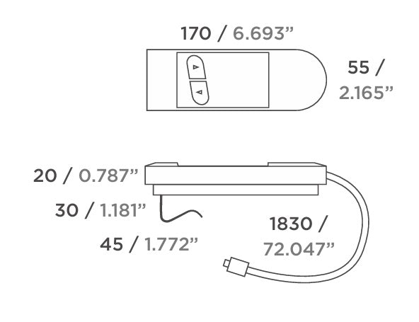 Mando para Sillón Relax 2 Botones | 5 Pines | Cable Recto, Espiral o con Imán