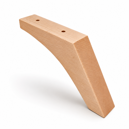 Pata de Madera de Haya para Sofá 12 cm — Diseño Luna, Elegante y de Calidad