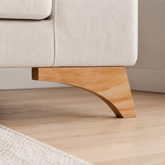 Pata de Madera de Pino para Sofá 12 cm Parabolica — Diseño Nórdico y Montaje Sencillo