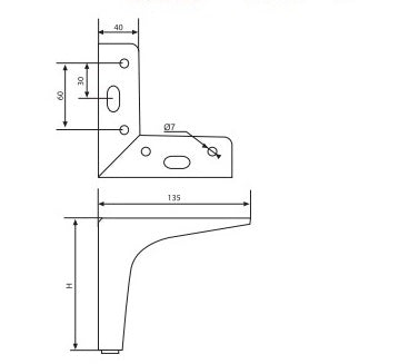 Pata Metálica para Muebles | Nancor