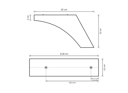 Pata de Madera de Haya para Sofá 12 cm — Diseño Luna, Elegante y de Calidad