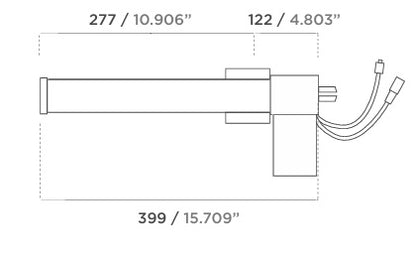 Motor Relax H-3 STD DC29 con Herrajes 122–277 mm | 1000N | 2 + 5 Pines